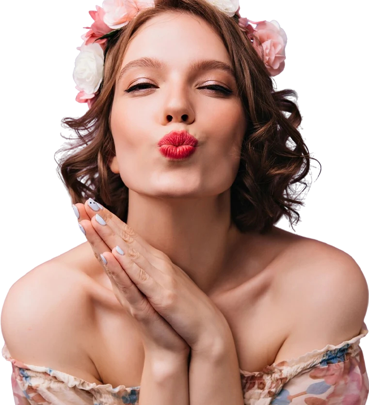 lux spa pink dress woman model